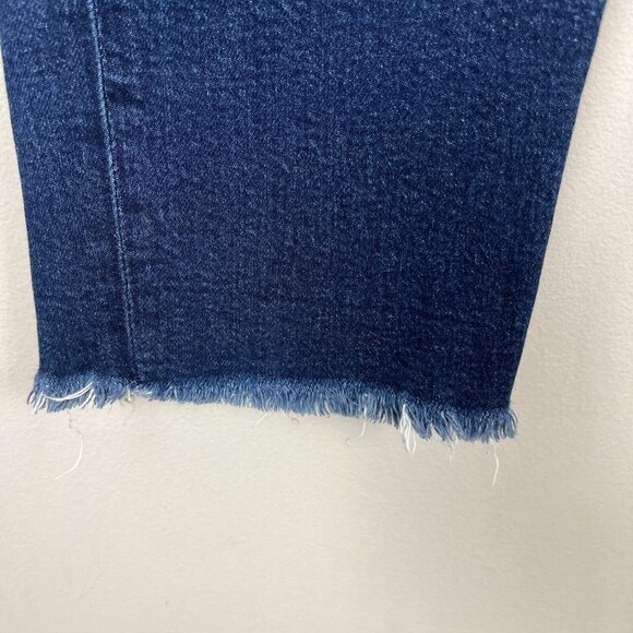 Banana‎ Republic Jeans Womens 31 Blue High Rise Straight Raw Hem Ankle Denim - Picture 4 of 13
